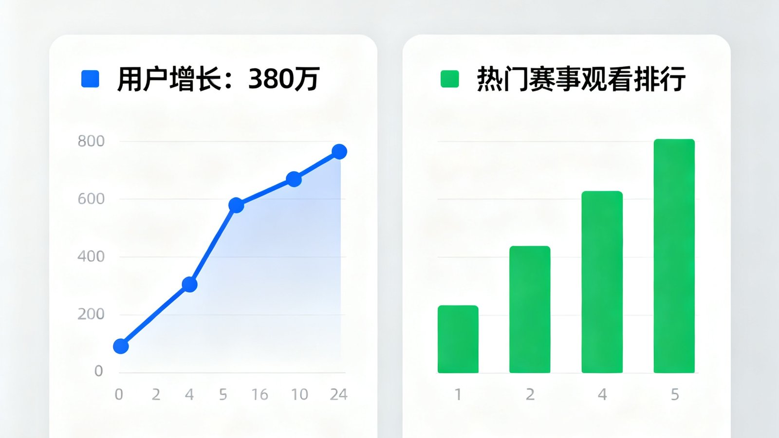 蜘蛛体育发布2024年度数据报告的新闻配图，图表展示了380万用户增长曲线和热门赛事观看排行
